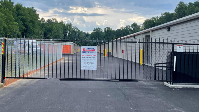 Access gate at Summit Self Storage in Mills River, NC