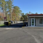 Entrance to drive-up storage units