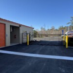 Exit gate from both indoor and outdoor storage units